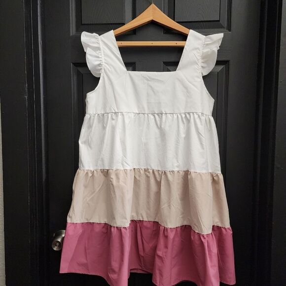boohoo Plus Color Block Tiered Smock Dress                                   494 - Picture 10 of 13